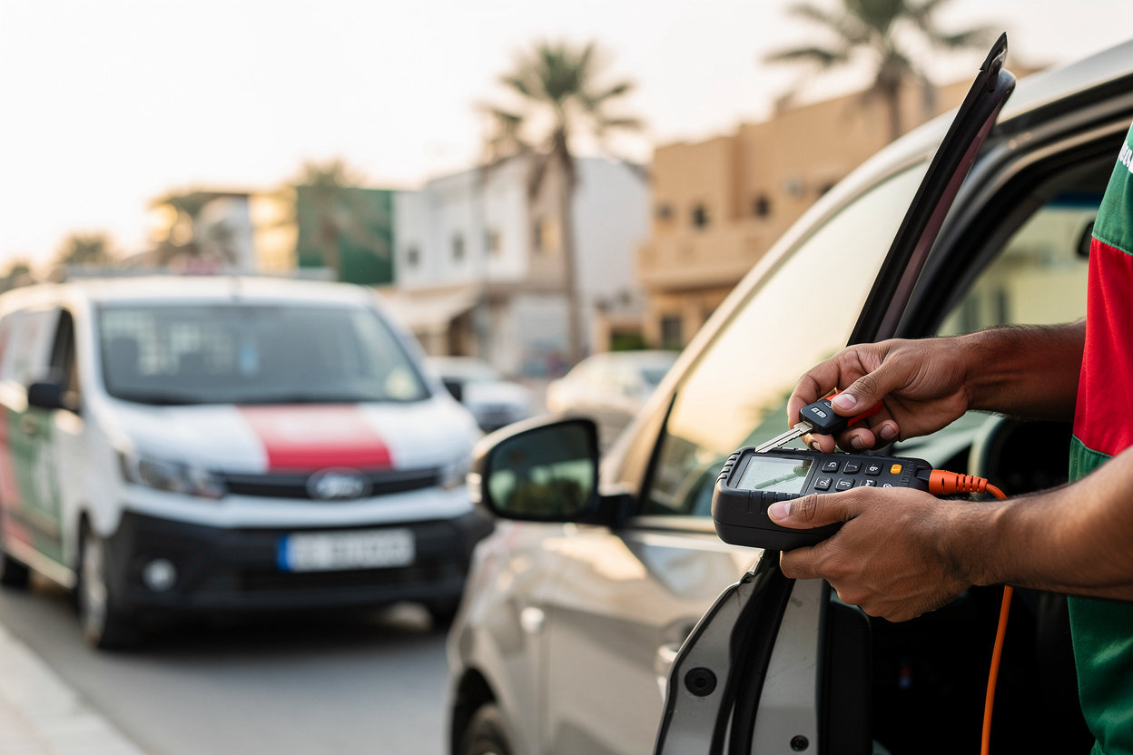 محل مفاتيح جدة - خدمة متنقلة متخصصة في برمجة الريموتات وفتح السيارات والشقق في الموقع